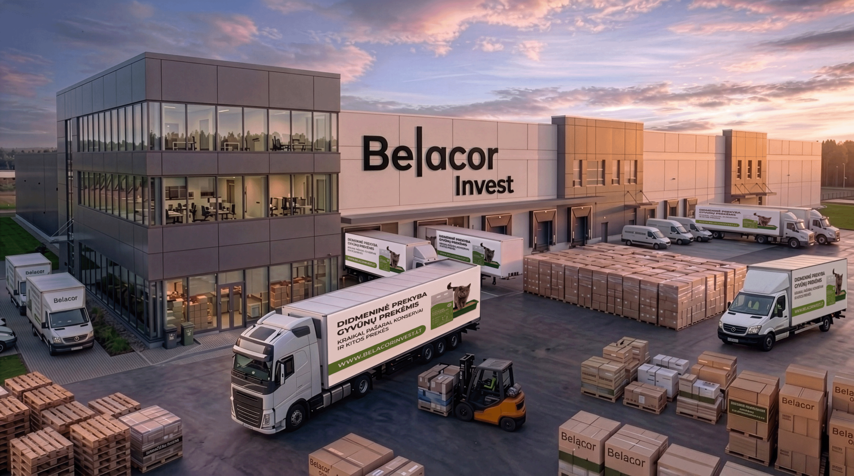 Sandėlis su gyvūnų reikmenimis